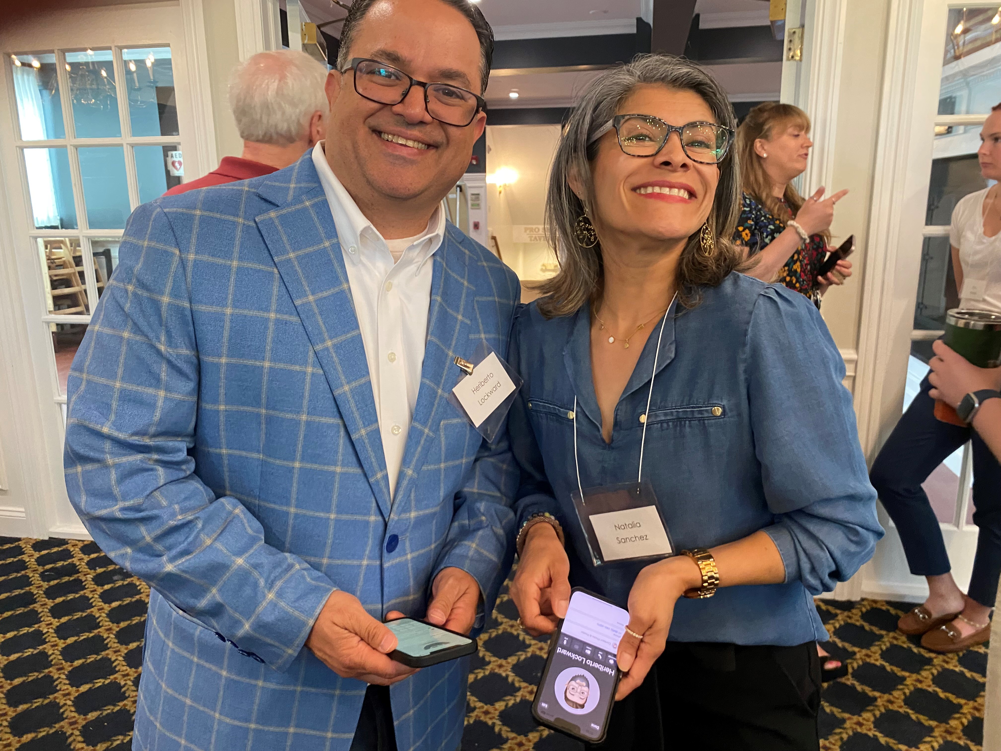 Heriberto Lockwood, Fidelis Care, reconnects with Natalia Sanchez, MA, Prevention Council of Putnam and previously a Public Health Corps Graduate Fellow at the PCDOH.